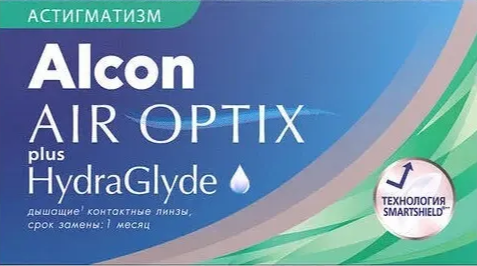 AIR OPTIX plus HydraGlyde for ASTIGMATISM (3 линзы) Линзы контактные для корр. зрения 